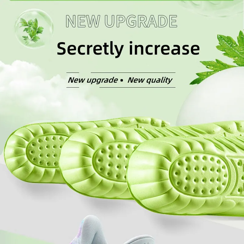 EVA Sport Stoßdämpfung Höhe Erhöhte Einlegesohlen Sport Laufen Pflege Füße Memory Foam Schuhe Pad Atmungsaktive Einlegesohlen Image