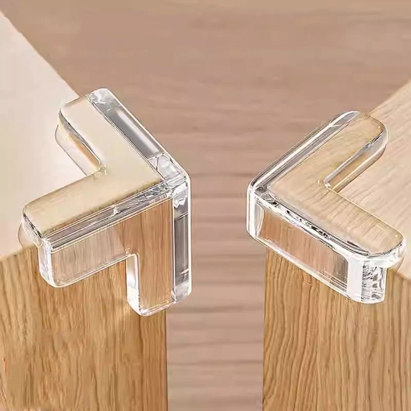 Antikollisions-Ecktischecke, transparente Antikollisions-Couchtischmöbel, weiche Eck- und Kantenschutzabdeckung Image