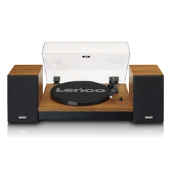Lenco LS-310WD - Bluetooth® Plattenspieler mit zwei externen Lautsprechern und 2 x 10 Watt RMS, holz Image