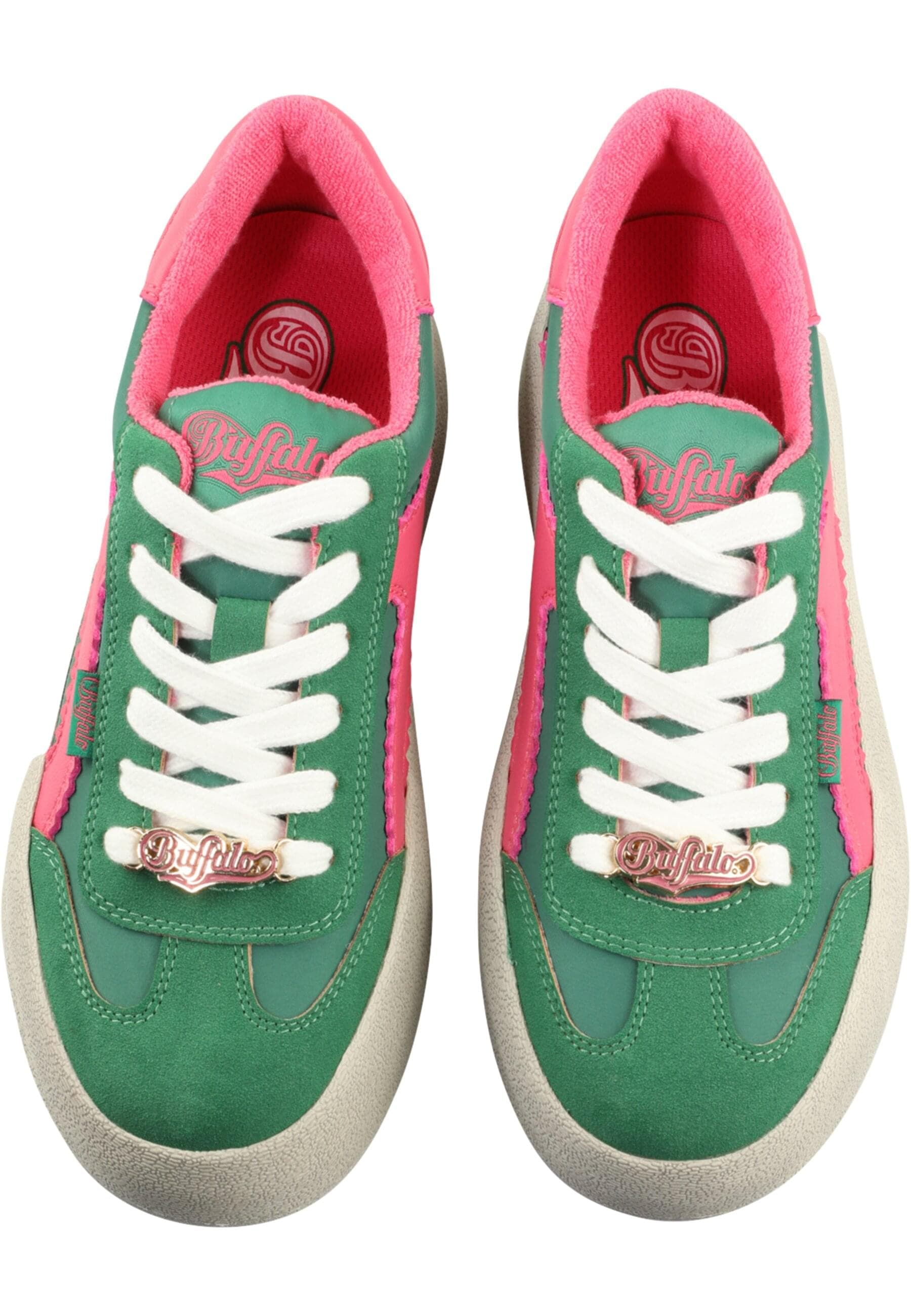 Trainingsschuh BUFFALO "Buffalo CAJO", Damen, Gr. 41, grün, pink, Schuhe