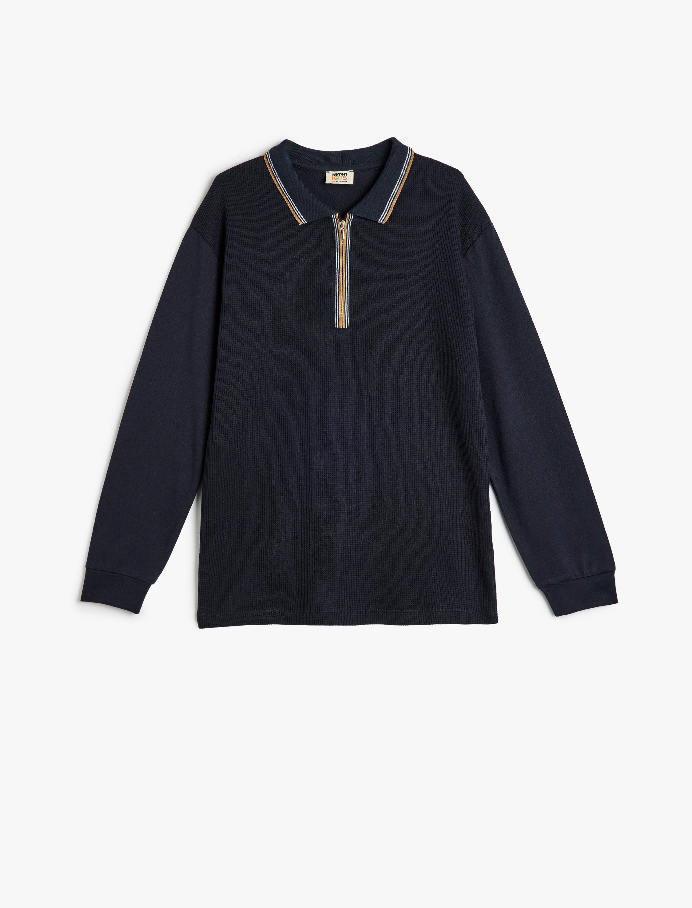 Koton T-shirt Polokragen Langärmelig T-shirt Image