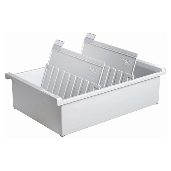 HAN Stützplatte A5 quer »9025« ohne Sichtreiter 5 Stück grau, 22.3x15.4 cm Image