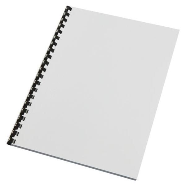 GBC Kartonrückwand für Bindemappen A4 Lederstruktur 100 Stück weiß Image