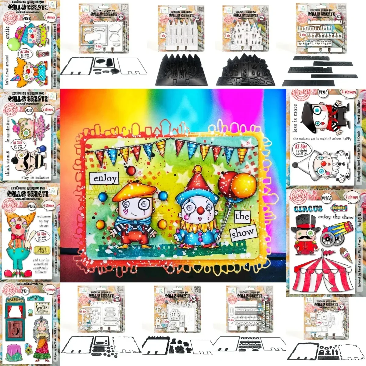 2024 oktober Neue Wahrsager Pierrot Und Maime Stirbt Briefmarken Für Diy Scrapbooking Handwerk Maker Fotoalbum Vorlage Handmade Image