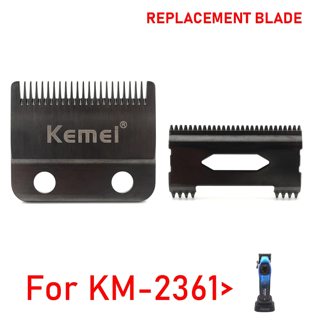 DLC Klinge Haarschneidemaschine Klinge Trimmer Ersatz Original Schneidkopf für Kemei KM-2361Professionelles Friseurzubehör Image