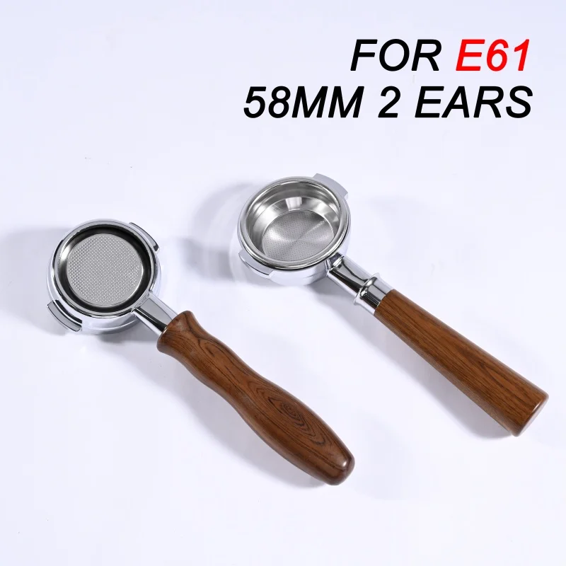 58 MM 2 Ohren Kaffee Boden Siebträger Nackt Für E61 EXPOBAR/Gemilai Mit Filter Korb Espresso Maschine Zubehör werkzeuge