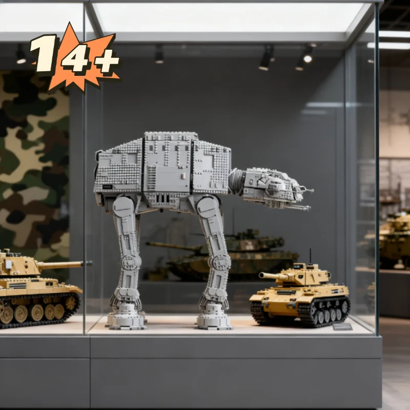 Große 6785-teilige AT-AT-Bausteine, kompatibel mit den Modellen 75313 und 70888. Thema, Geburtstag, Weihnachten, Geschenk, Spielzeugsteinen-Set Image