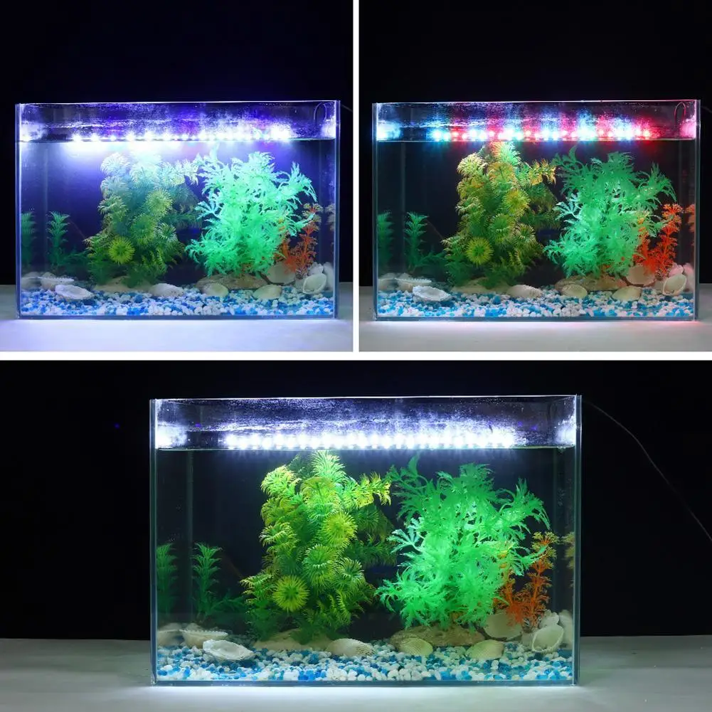 90-260V Aquarium Licht LED Aquarium Licht Wasserdichte Unterwasser Aquarien Dekor Beleuchtung 18-58 CM Aquarium pflanze Licht