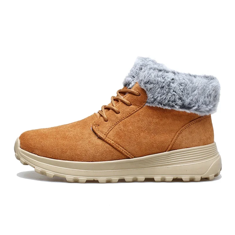 Winter Warme Männer Stiefel Neue Casual Komfortable Langlebig Männer Wanderschuhe Outdoor Große Größe Leder Nicht-Slip Männlichen High top Schnee Stiefel