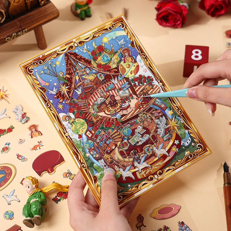 Kawaii Bilderrahmen Märchen 3D Abenteuer im Wunderland Landschaft Aufkleber DIY Taschenkabine Szene Weihnachtsgeschenke Image
