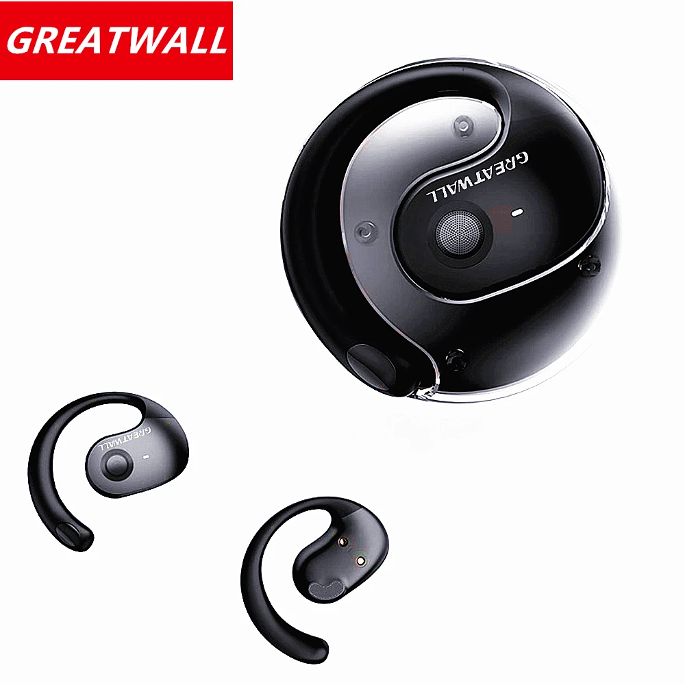 GREATWALL Q10 OWS Kopfhörer Bluetooth 5.4 Sport Drahtlose Kopfhörer Rauschunterdrückung HD Anruf mit Mikrofon Ohrhörer Ohrbügel Image