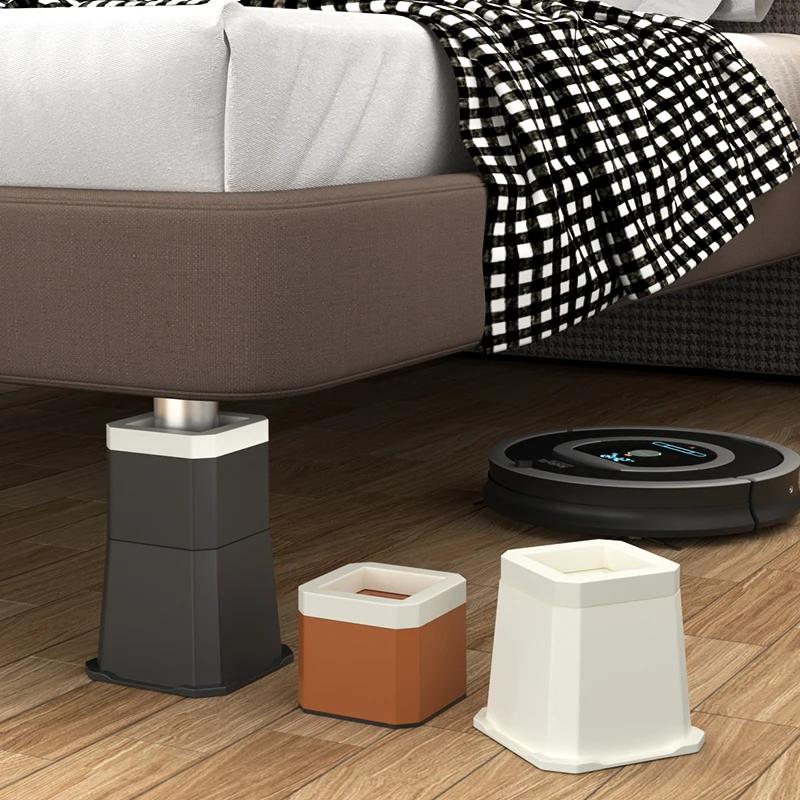 Tischhebe-Fußpolster, Möbelschoner: verschleißfest, Erhöhungsblöcke für Couchtische/Sofas, Betterhöhungspolster Image