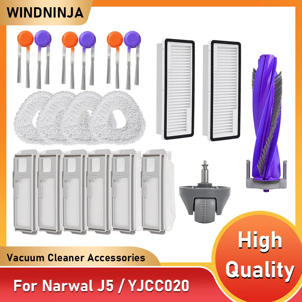 Kompatibel Für Narwal J5 / YJCC020 Roboter Staubsauger HEPA-Filter Wichtigsten Seite Pinsel Mopp Tuch Staubbeutel Ersatz Zubehör Image