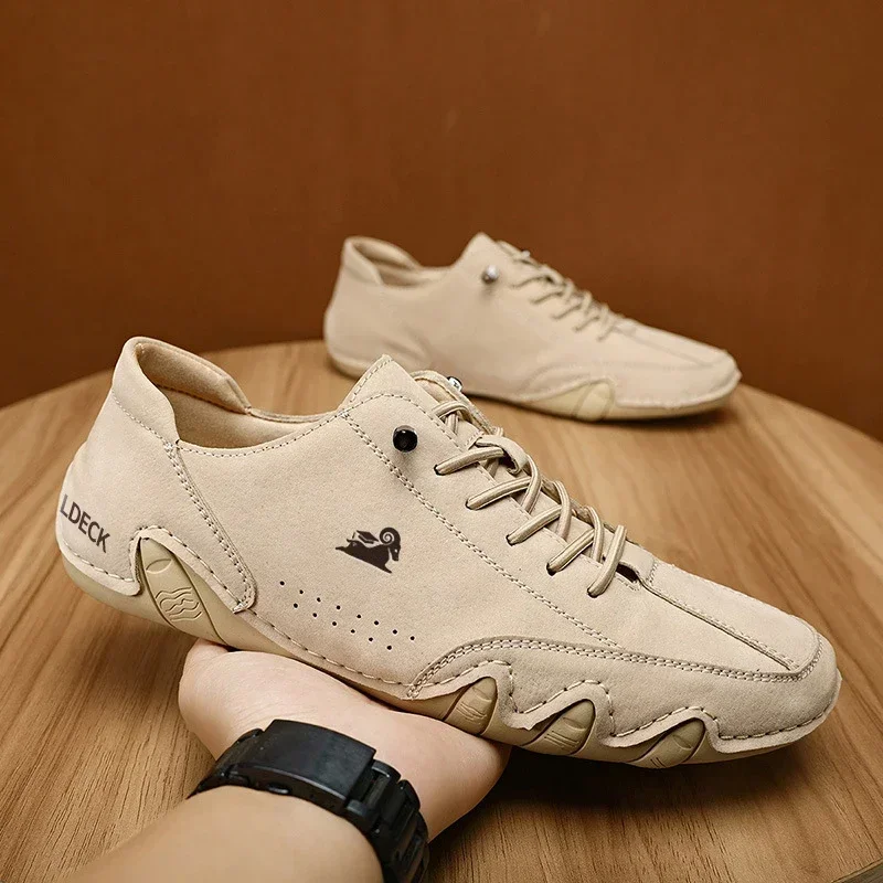 Männer Neue Le Fu Schuhe Luxus Verkauf Hohe Qualität Design Atmungsaktive Weiche Sohlen Schuhe Modische Retro Motorrad Fahren Schuhe