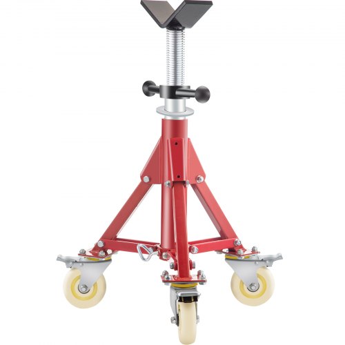 Portable Pipe Jack Stand With Casters, 20 37 Inch Adjustable Height, 882 LB Capacity, V Head Support For 1 8 To 12 Inch Portable Pipe Jack Stand With Casters, 20 37 Inch Adjustable Height, 882 LB Capacity, V Head Support For 1 8 To 12 Inch