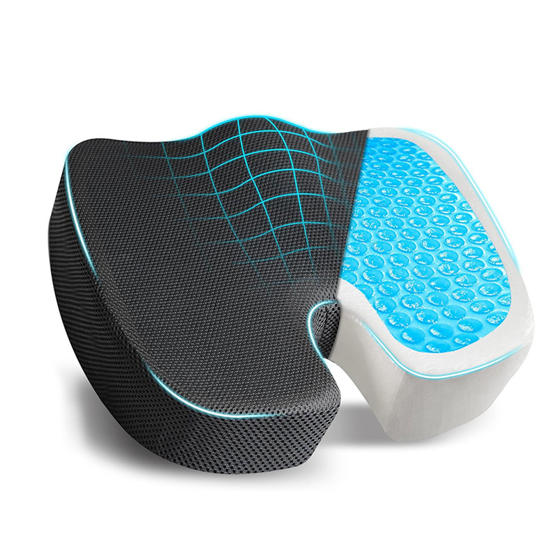 Orthopedic Gel Foam Cushion, U Coccyx Travel Seat Pillow, Office Car Chair Support, Breathable Healthy Sitting, Massage Orthopedic Gel Foam Cushion, U Coccyx Travel Seat Pillow, Office Car Chair Support, Breathable Healthy Sitting, Massage