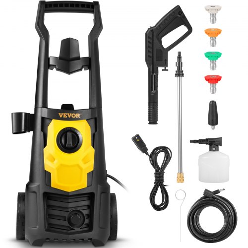 Portable 2000 PSI Electric Power Washer, 1.65 GPM High Pressure Cleaner With 30 Ft Hose, 5 Spray Nozzles & Foam Bottle Portable 2000 PSI Electric Power Washer, 1.65 GPM High Pressure Cleaner With 30 Ft Hose, 5 Spray Nozzles & Foam Bottle