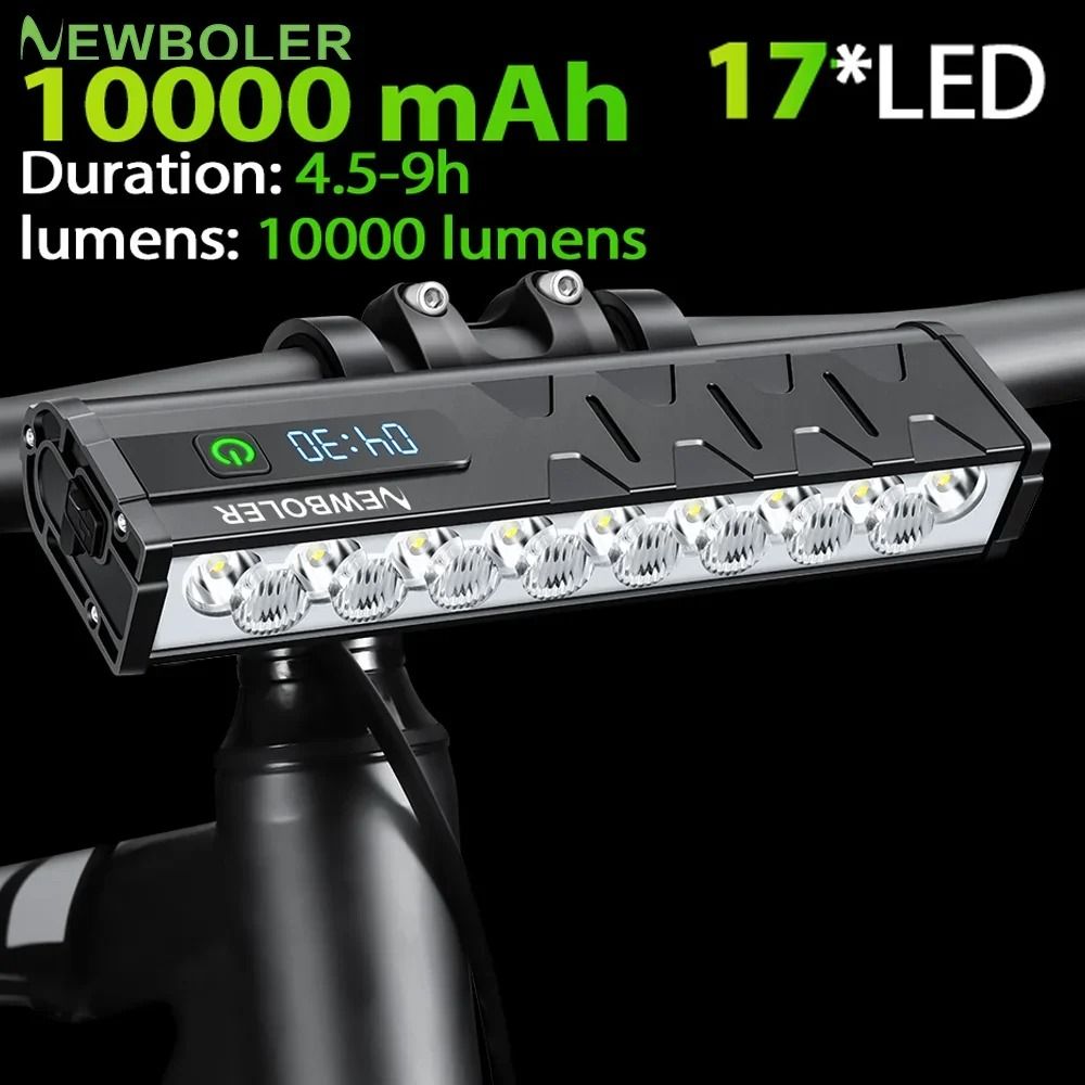 10000 MAh Bicycle Light 17 LED Front Double Bracket Power Bank version 4