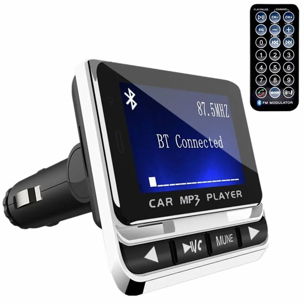 FM12B Bluetooth Car MP3 Player With LCD Display And FM Transmitter c4s Black