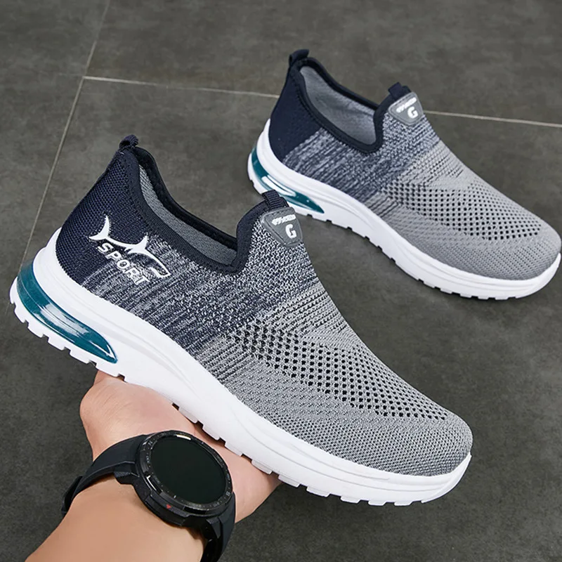 Mens Summer Shoes, Comfortable Lazy Shoes, Breathable Mesh Casual Sports Shoes Man, Cheap Shoes For Men, Clearance black 41
