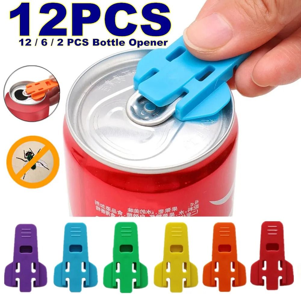 Simple Portable Bottle And Can Opener Tool 12 Pcs Purple