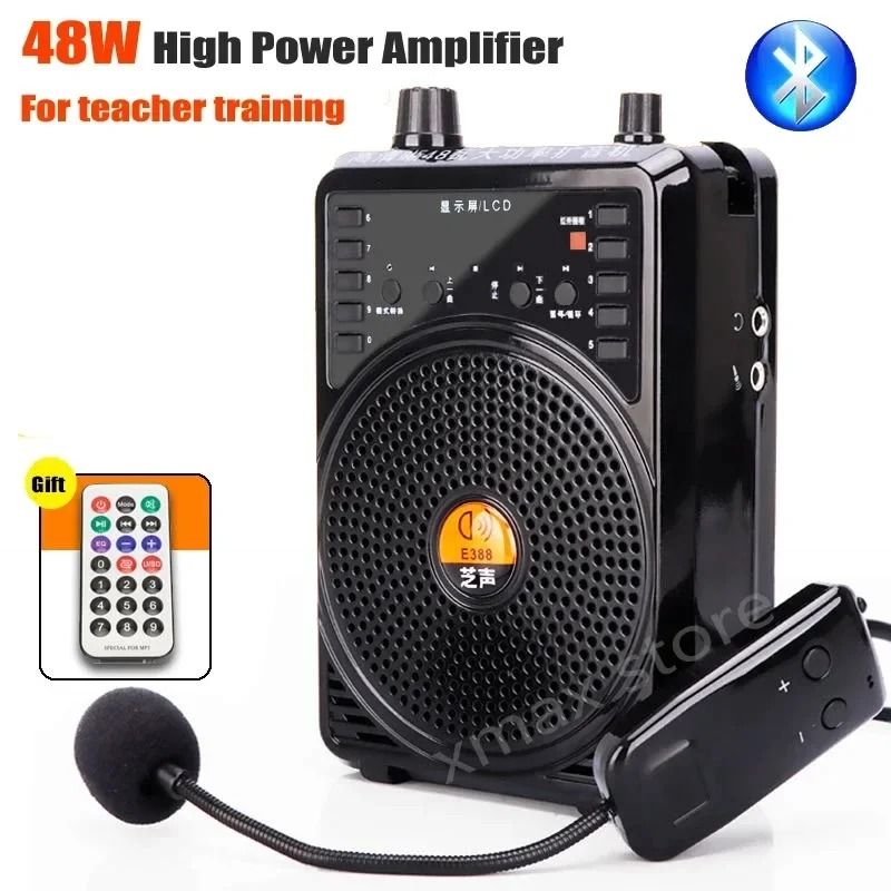 48W Teacher Microphone Speaker With Bluetooth Classroom Amplifier Wired Or Wireless wired eu