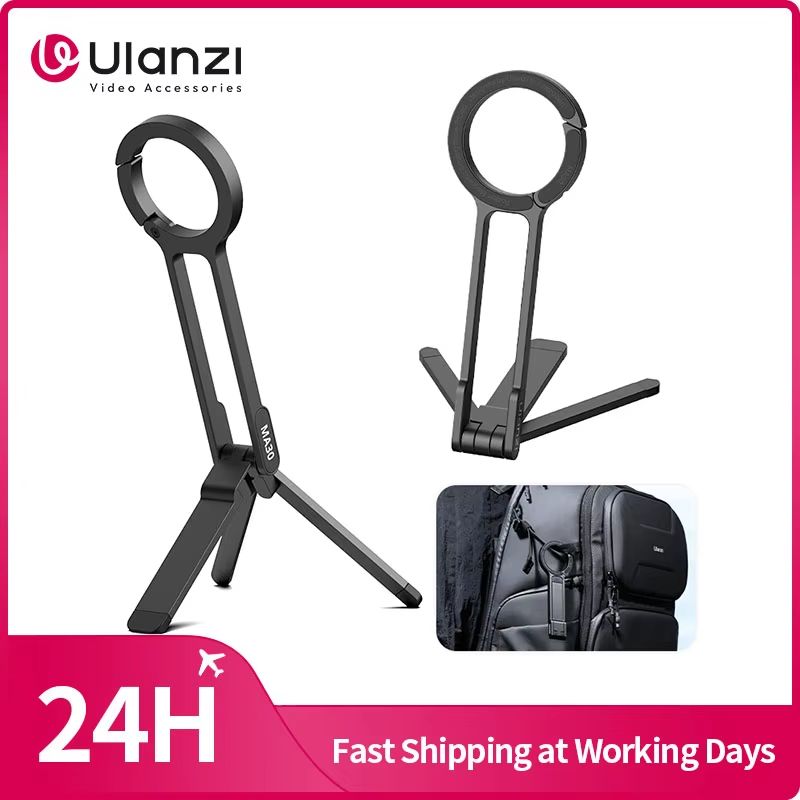 Ulanzi MA30 Carabiner Phone Tripod Dual Sided Magnetic Tripod & Desk Mount For IPhone Vlogging, Travel, And Live Strea Ulanzi MA30 Carabiner Phone Tripod Dual Sided Magnetic Tripod & Desk Mount For IPhone Vlogging, Travel, And Live Strea