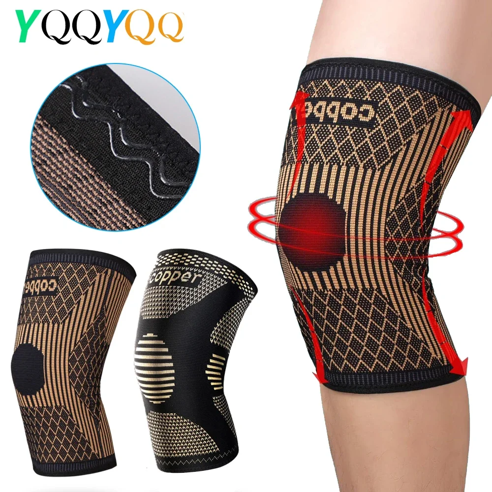 Compression Sleeve For Sports, Knee Pain Relief, Copper Knee Brace For Arthritis Pain, Copper Knee Sleeve For Knee Pain black 1pcs m