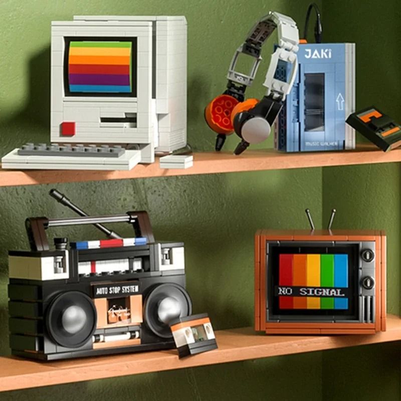 DIY Retro Electrical Model Brick Set For Vintage TV Computer Radio Game Consoles 228 Pcs (no Box)