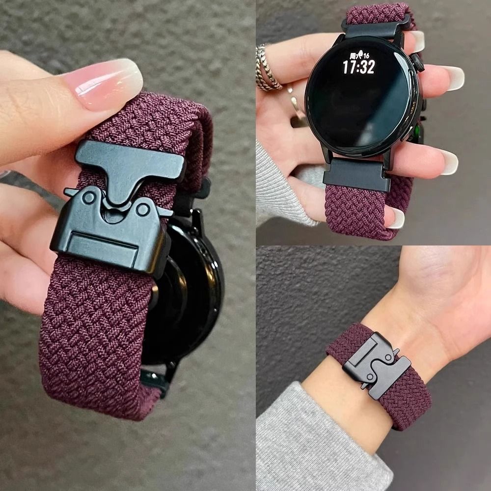 Parachute Fabric Watch Strap 20 Mm 22 Mm For Galaxy Watch Huawei galaxy 7 40mm 44mm magenta