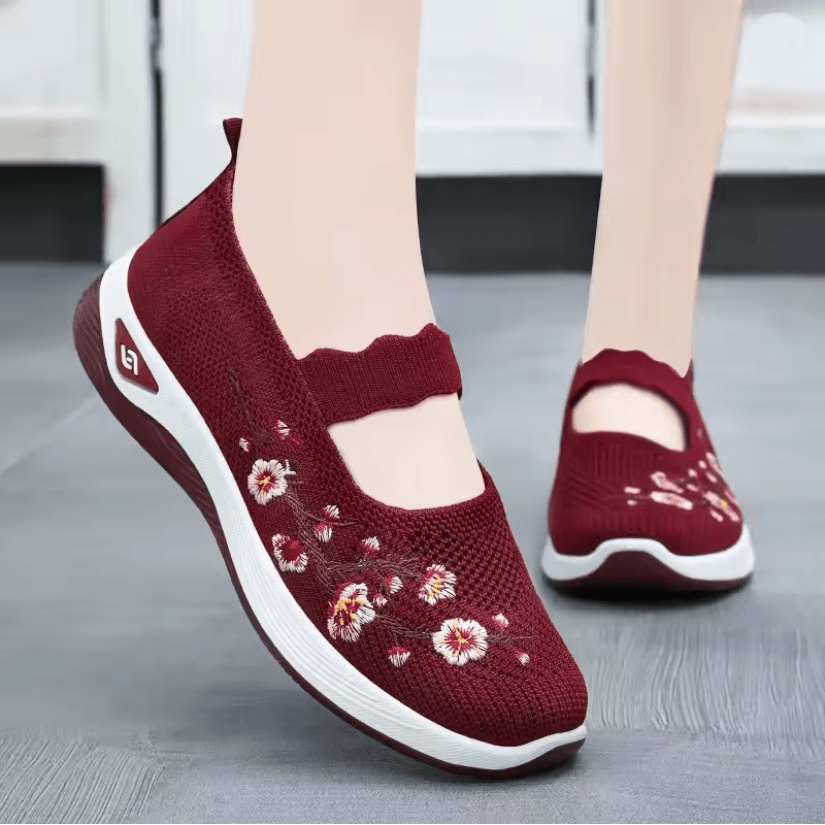 Womens Casual Flat Shoes Lightweight Summer Walking Sneakers us 6 red