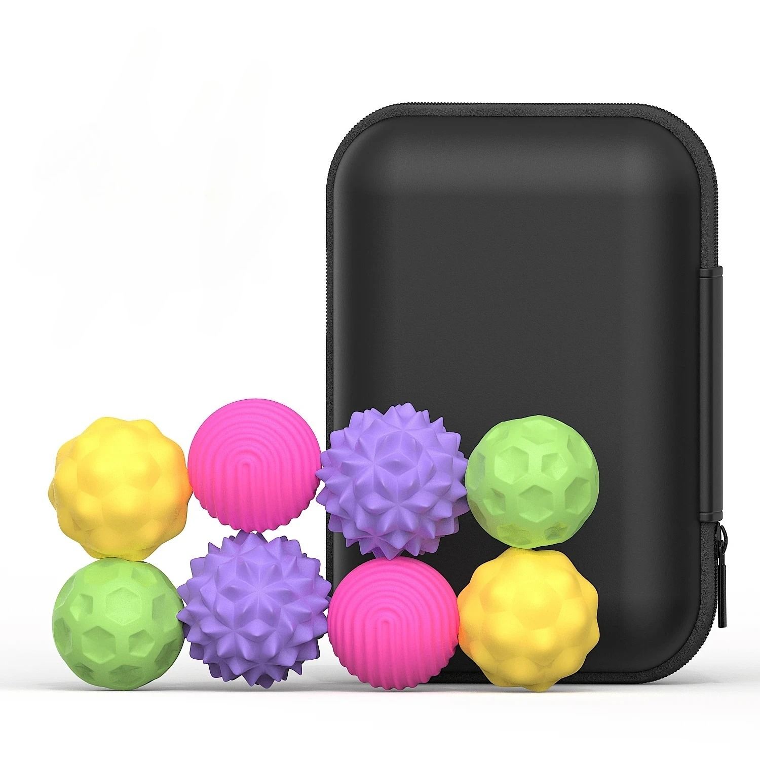 Silicone Magnetic Sensory Fidget Balls Set For Anxiety And Stress Relief s 8 pack Purple