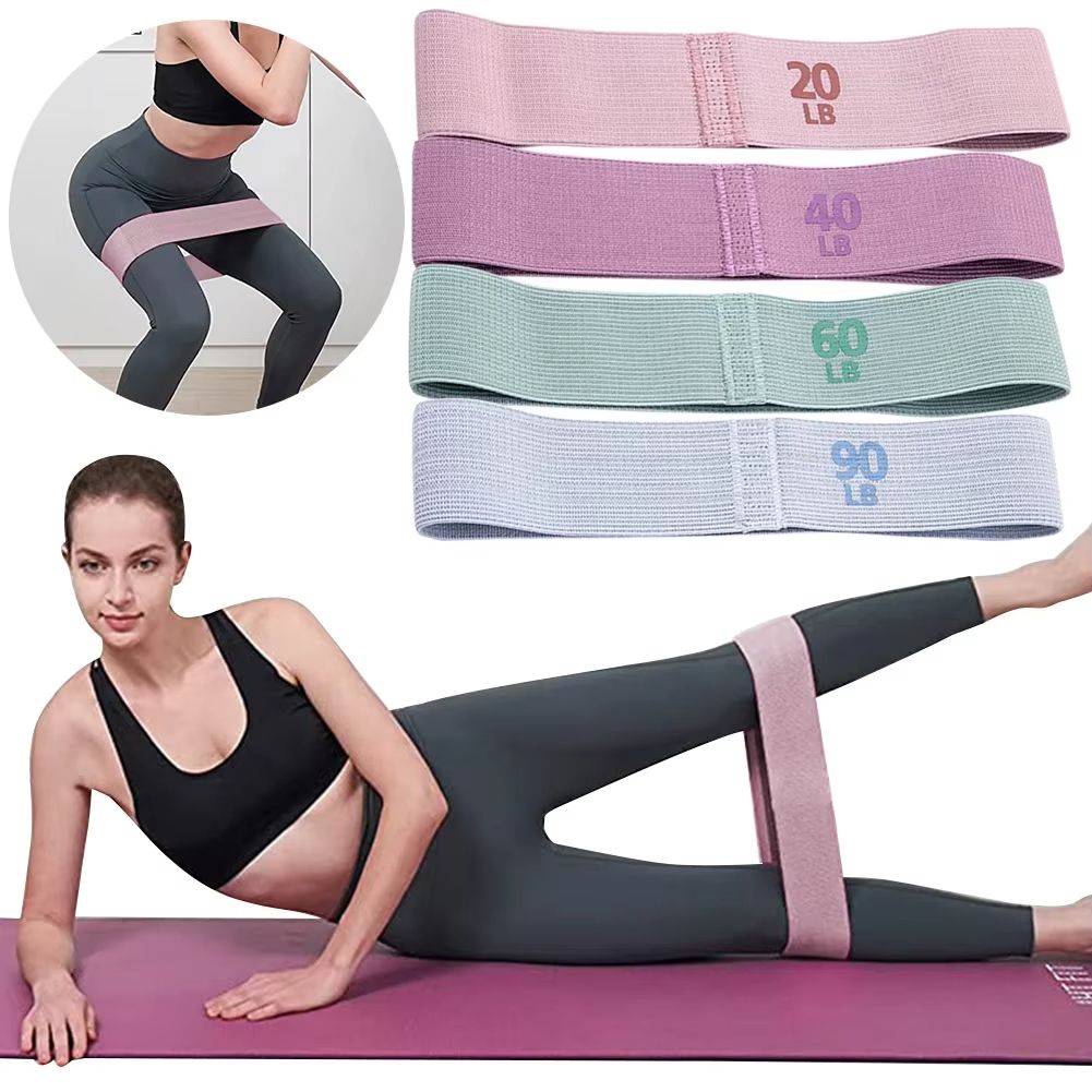 Resistance Bands For Legs And Glutes Booty, Thigh & Hip Workout Bands For Fitness And Yoga pink