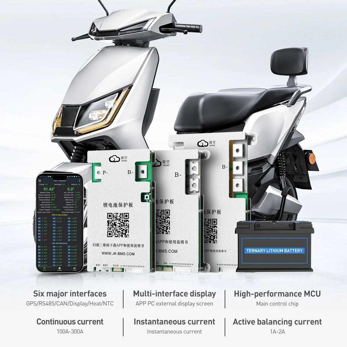 Smart JK BMS Board With Advanced Battery Protection jk b2a24s20p