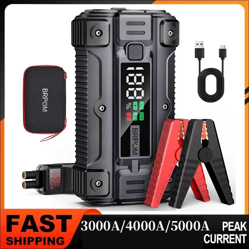 High Power Car Jump Starter 3000A 4000A 5000A Portable Battery Booster & Emergency Power Bank For 12V Gasoline And Die 4000a Starter