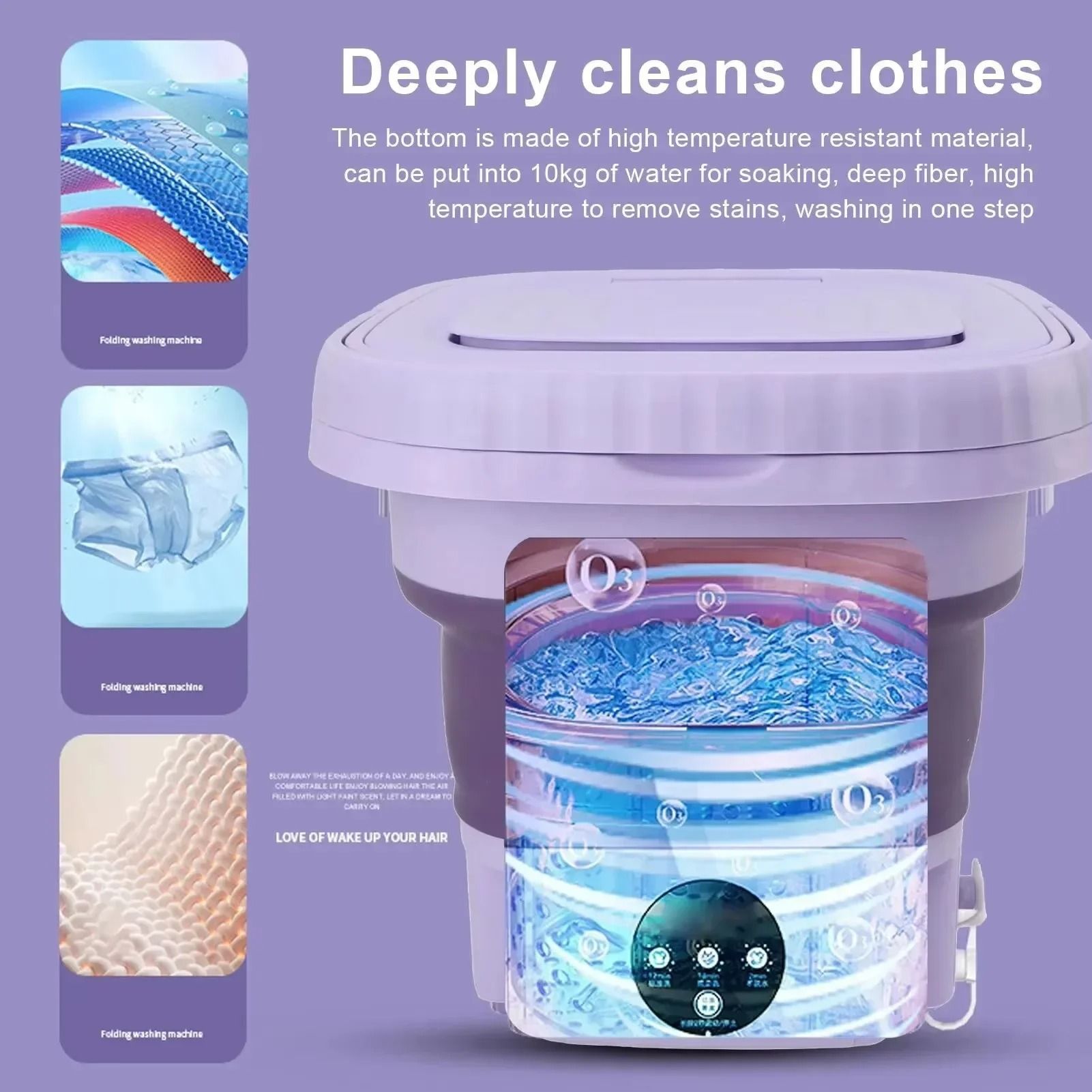 Portable Foldable Washing Machine With Spin Dryer For Small Laundry eu Plug a