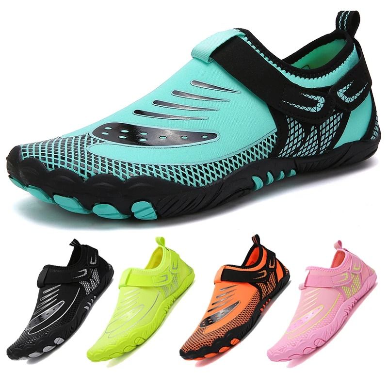 Quick Dry Water Shoes For Men And Women Indoor Outdoor Barefoot Slip On Aqua Hiking Wading Sneakers neon Green 6.5 7.5