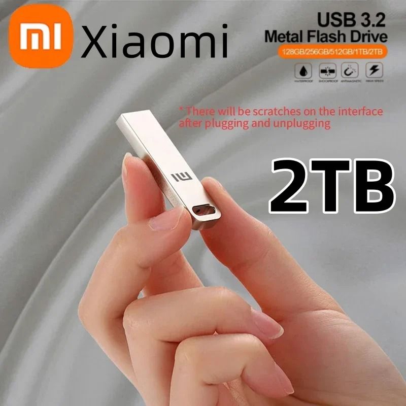 USB 3.2 Flash Drive Metal U Disk Waterproof Type C And USB Memory Stick 128GB2TB black 256gb