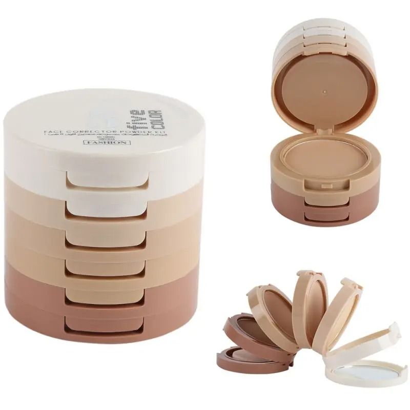 Concealer Contouring Powder Tower With 5 Color Brightening Loose Setting Powder Concealer Contouring Powder Tower With 5 Color Brightening Loose Setting Powder