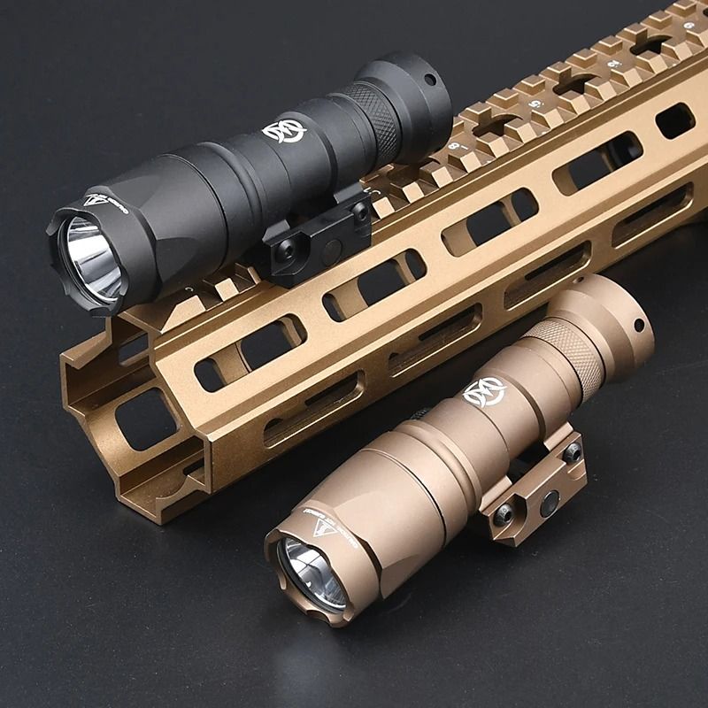 Mini Tactical Weapon Flashlight LED Scout Hunting Light With 20mm Rail Mount bk Wadsn M600u