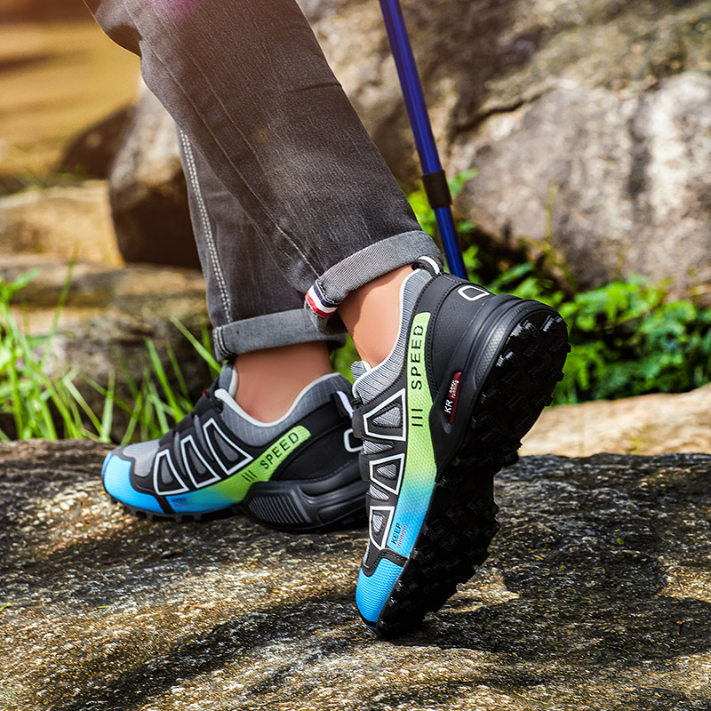 Waterproof Mens Cycling Shoes For Road & Mountain Biking, Durable Non Slip Outdoor Sports & Hiking Shoes green 42