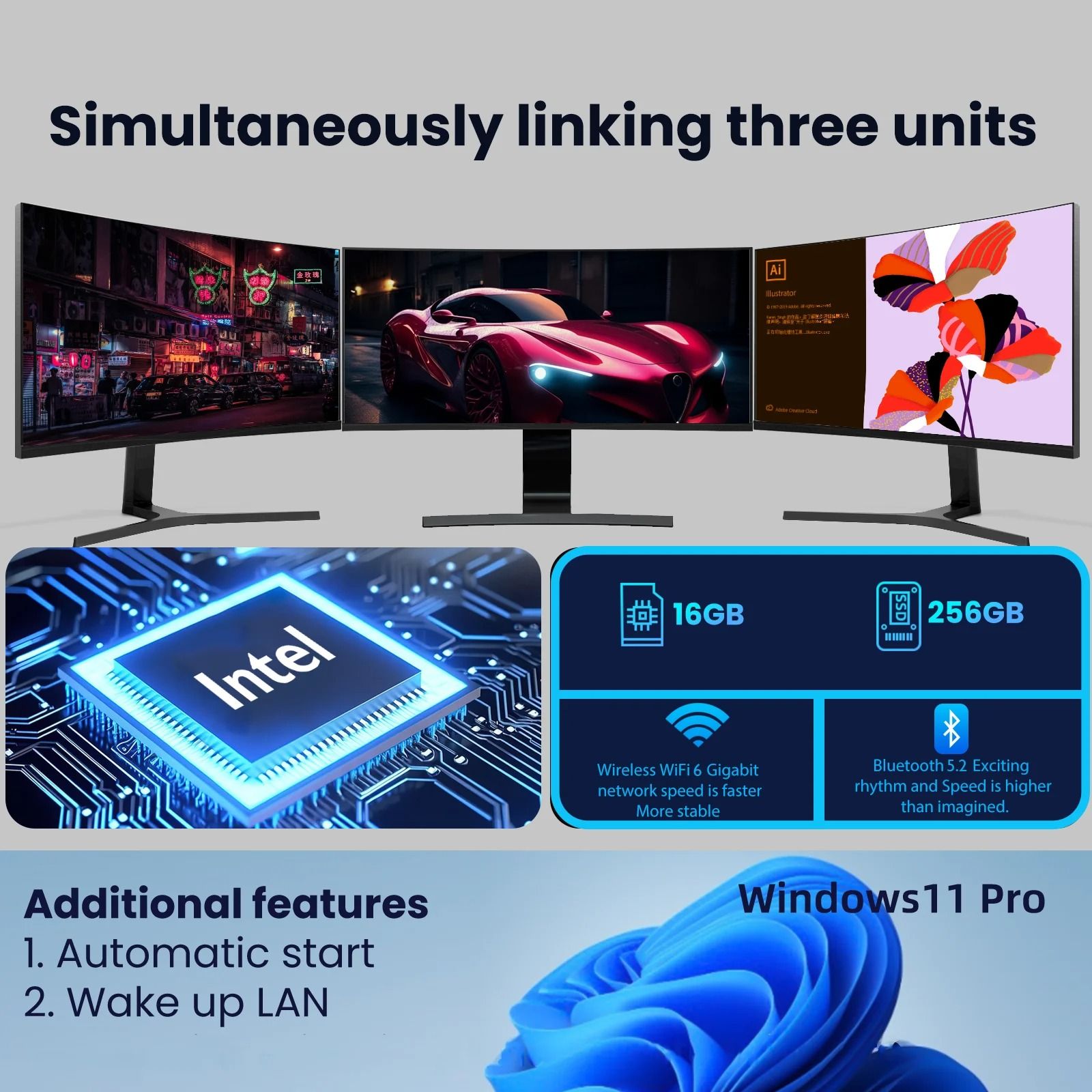 Mini PC Intel Core I9 Pocket Computer 16GB RAM SSD Options 16gb Ddr4 1tb Ssd