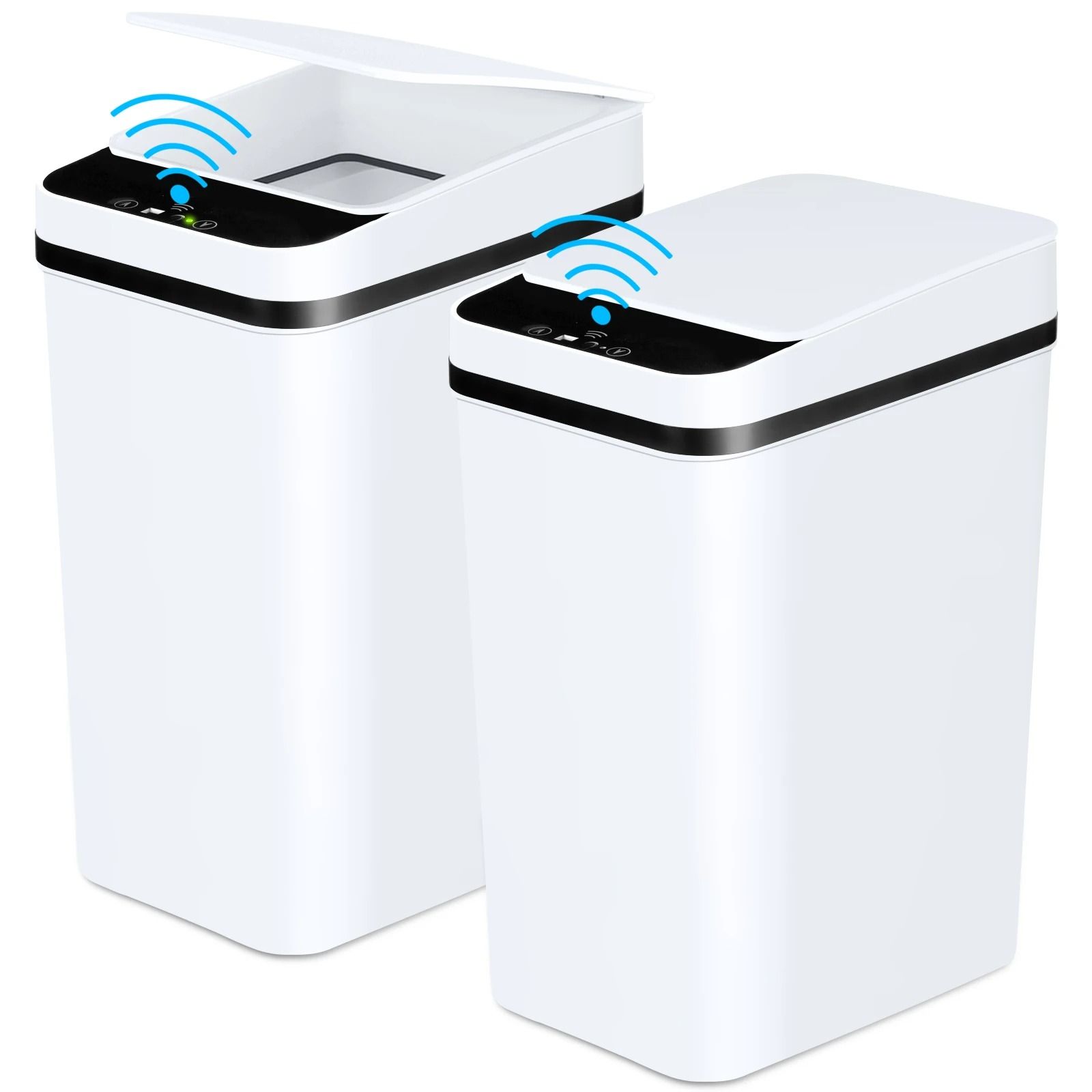 2 Pack 12L Automatic Trash Cans With Motion Sensor And Slim Design 2 Pack 12L Automatic Trash Cans With Motion Sensor And Slim Design