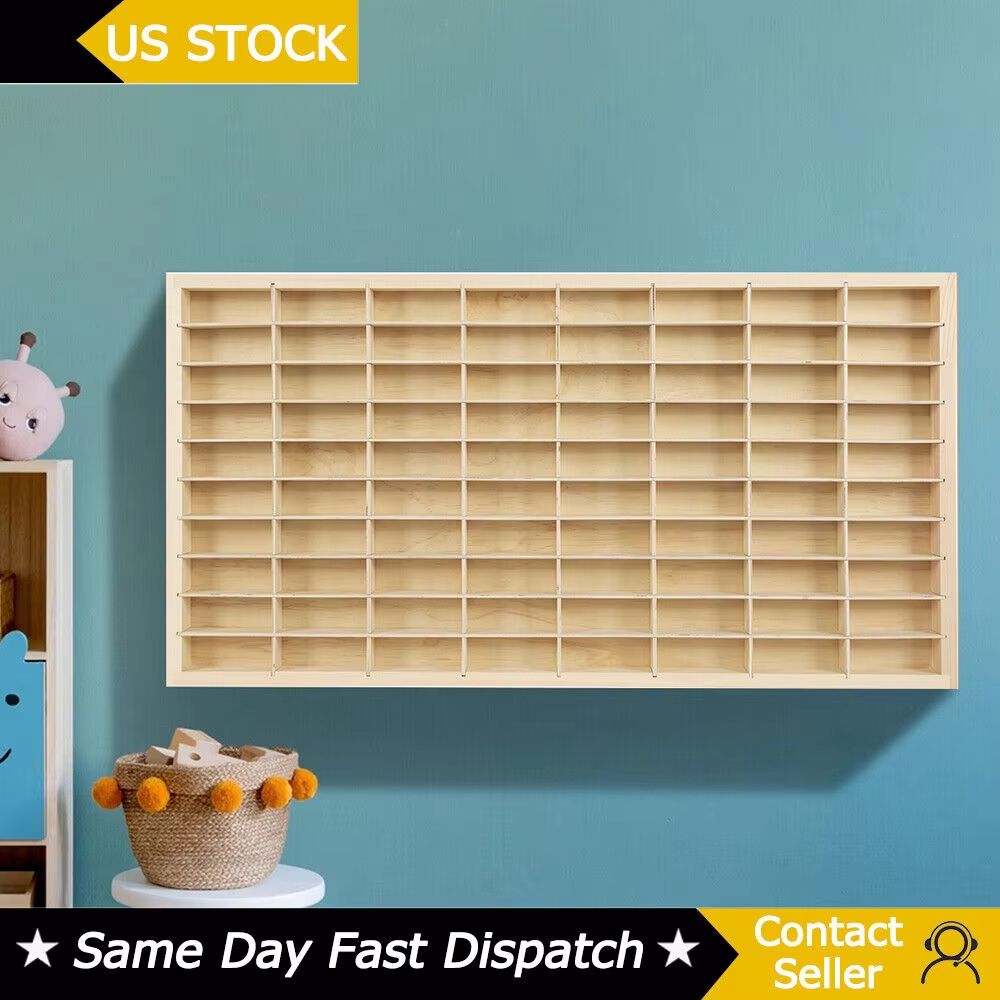 80 Grid Wooden Display Shelf For Hot Wheels & Matchbox 1 64 Diecast Car Toy Storage Organizer 80 Grid Wooden Display Shelf For Hot Wheels & Matchbox 1 64 Diecast Car Toy Storage Organizer