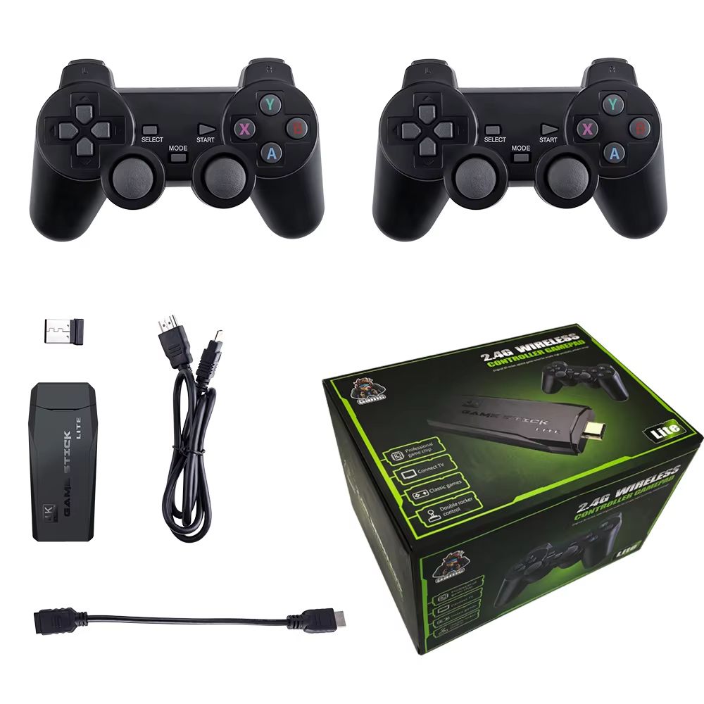 Retro Video Game Console 64GB With 20,000 Built in Games And Wireless Controllers 20000 Games 64g