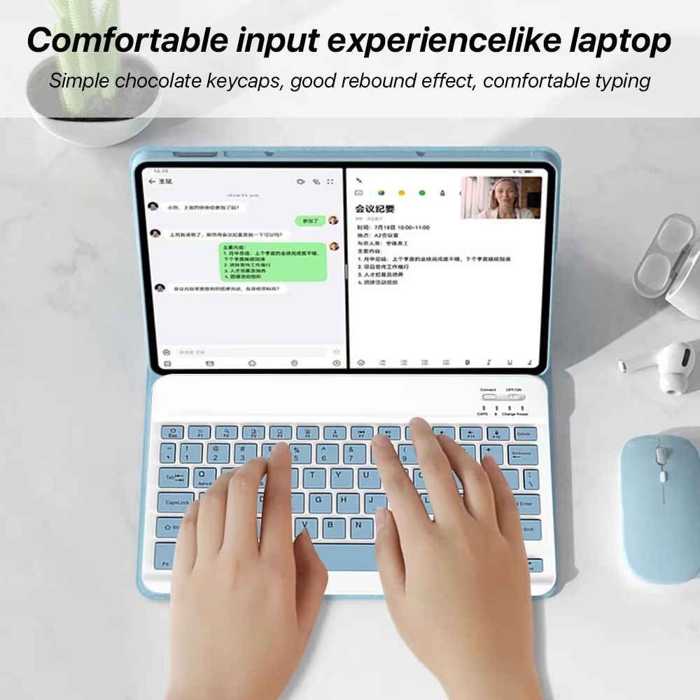 Xiaomi Redmi Pad Pro 12.1 Inch Case With Keyboard Slim Protective Cover With Detachable Wireless Keyboard & Stand black B korean Keyboard