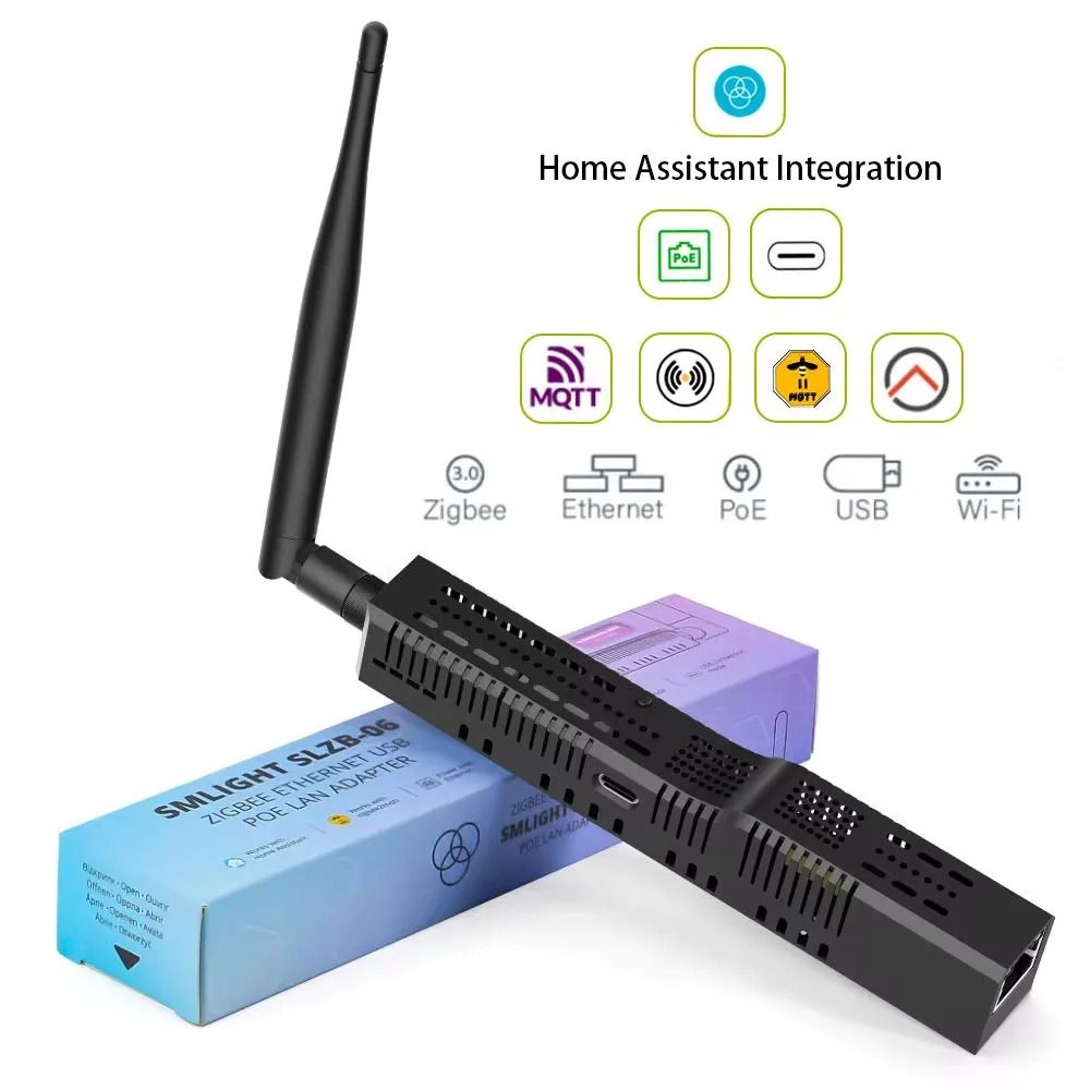 Zigbee 3.0 Gateway Coordinator Ethernet USB WiFi Hub With PoE For Smart Home Automation slzb mrw