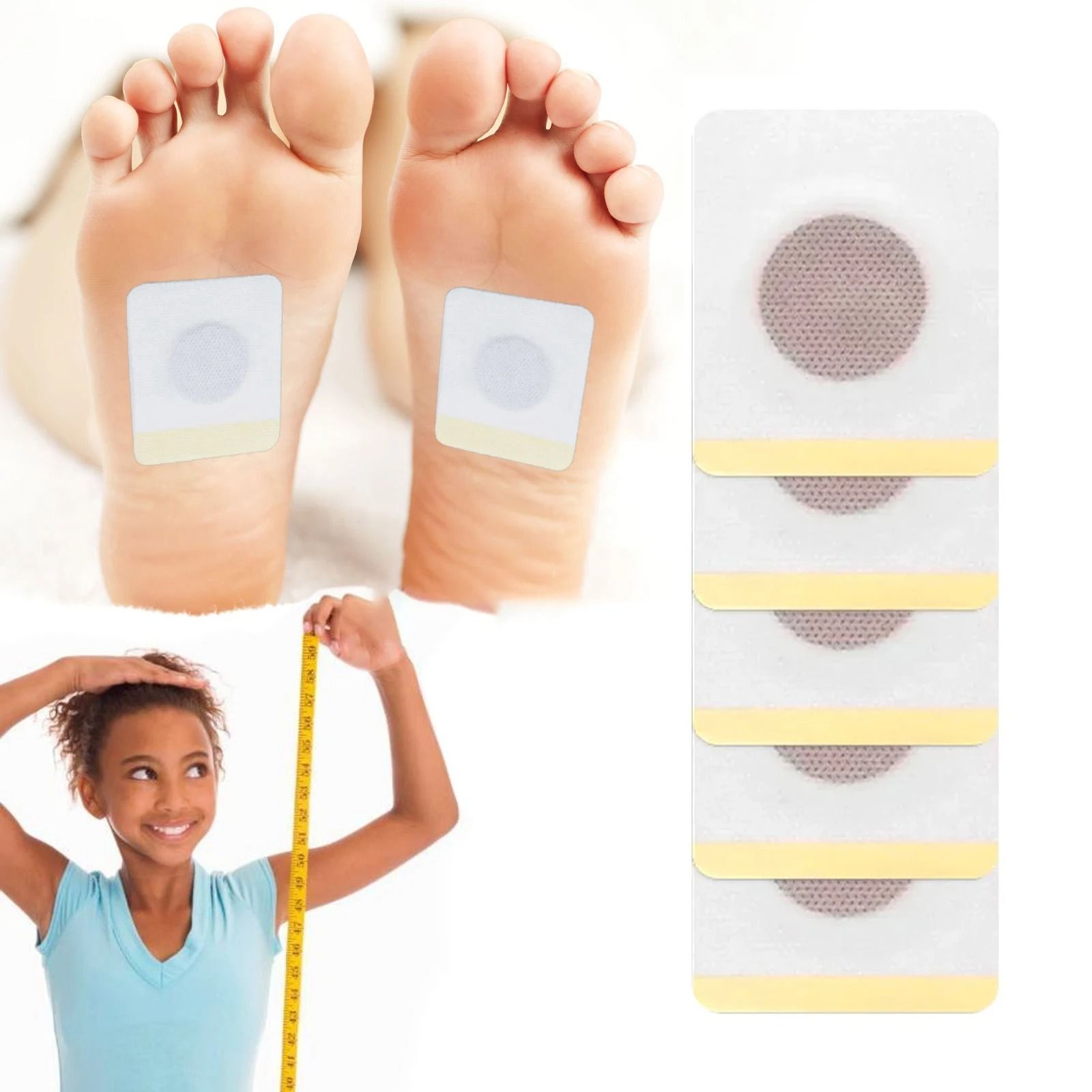 Height Increase Foot Patch Natural Herbal Bone Growth Foot Health Care 60 Pcs