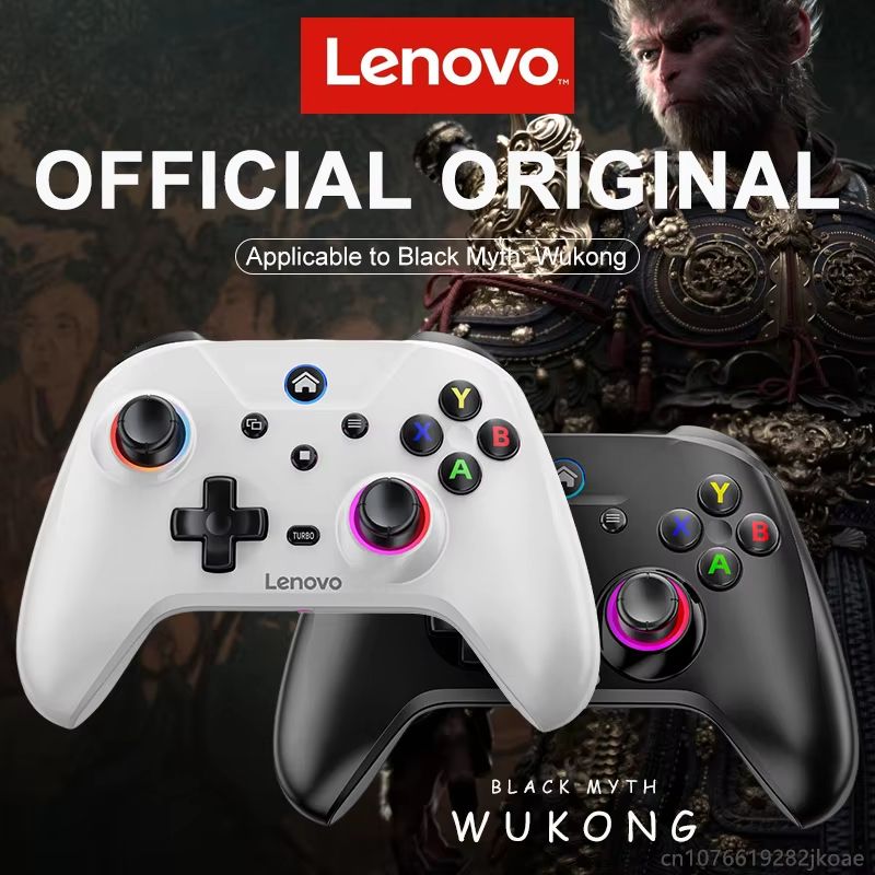 Lenovo S02 Wireless Controller Bluetooth Gamepad With Dual Vibration & Six Axis Motion s02 Black And Bag