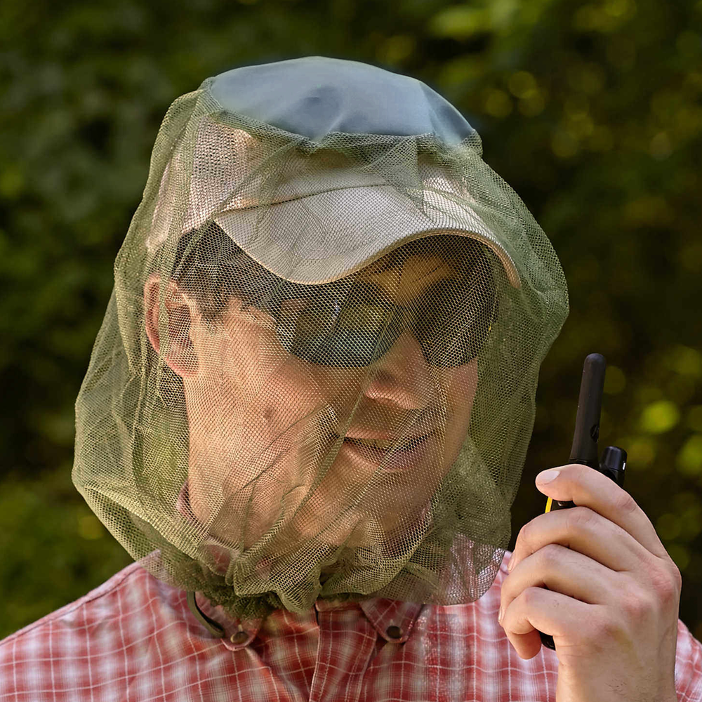Mosquito Head Net Face Shield khaki